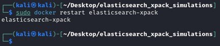 Figure 24. The `docker restart` command execution to refresh and implement a new configuration