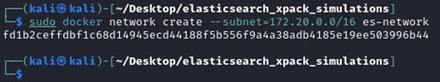 Figure 9. Docker `es-network` network creation (`allowed-list`)